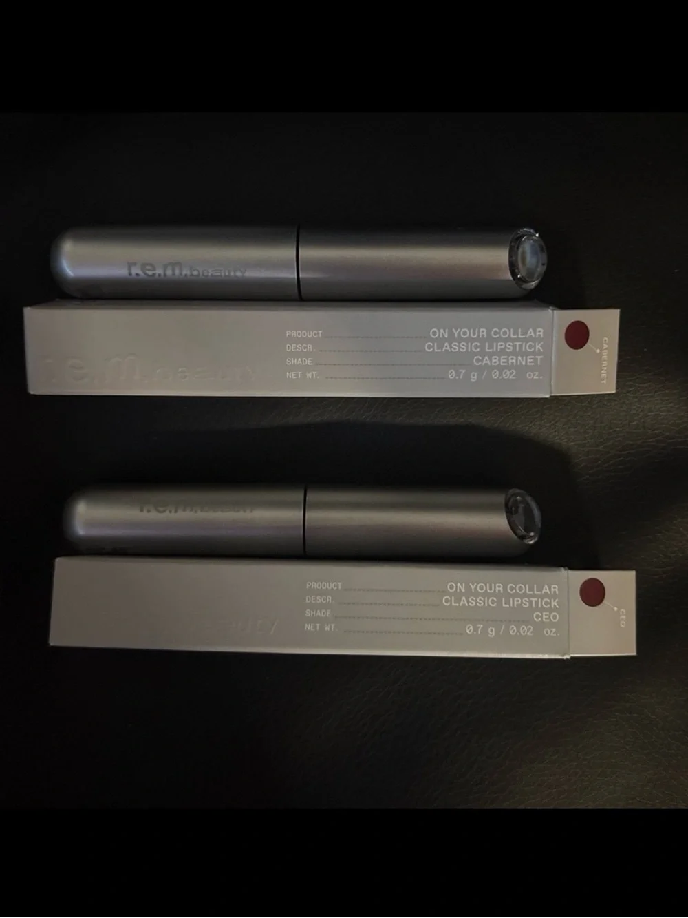 5 brand new r.e.m. beauty On Your Collar Classic Lipsticks